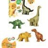 Manetico puzzle 4 dinos: Triceratops, Stegosaurus, T-Rex & Brachiosaurus