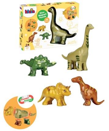 Manetico puzzle 4 dinos: Triceratops, Stegosaurus, T-Rex & Brachiosaurus
