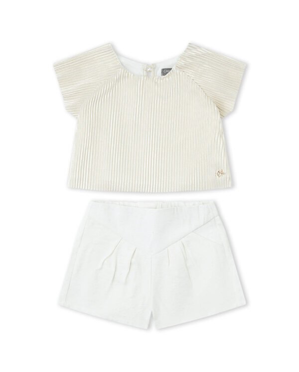 CJTO. SHORT NI&Ntilde;A BBZOISITE - BEIG - 24M