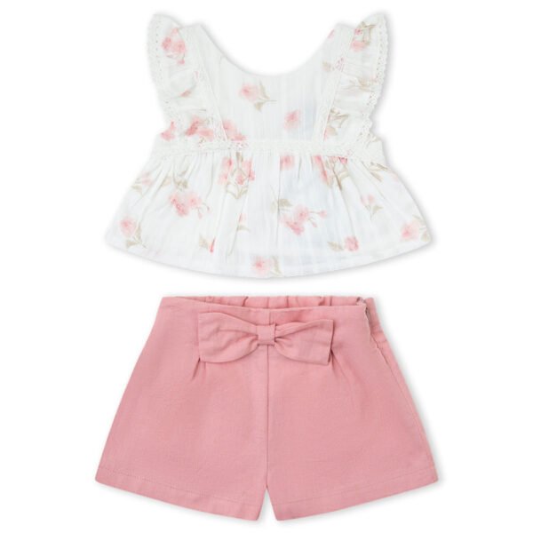 CONJUNTO SHORT NI&Ntilde;A BBBOW - BLANCO - 4Y