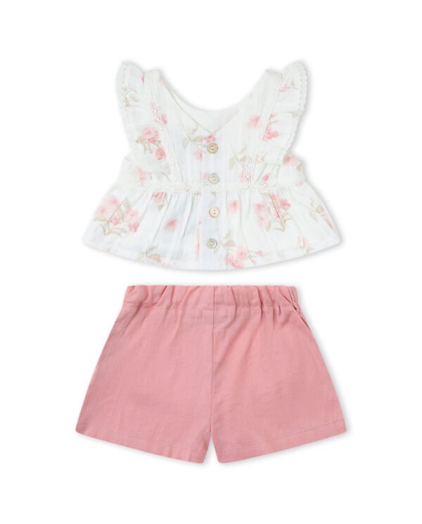 CONJUNTO SHORT NI&Ntilde;A BBBOW - BLANCO - 4Y