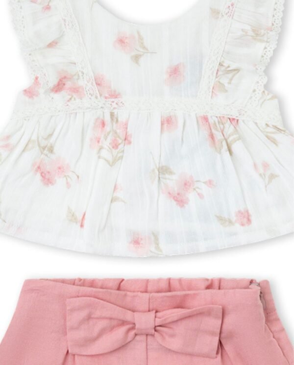 CONJUNTO SHORT NI&Ntilde;A BBBOW - BLANCO - 4Y