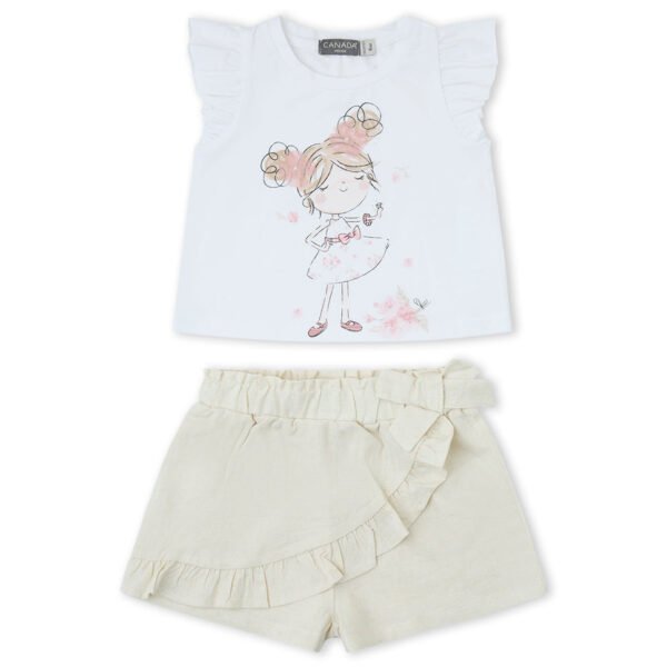 CONJUNTO FALDA NI&Ntilde;A BBBETTY - BLANCO - 24M