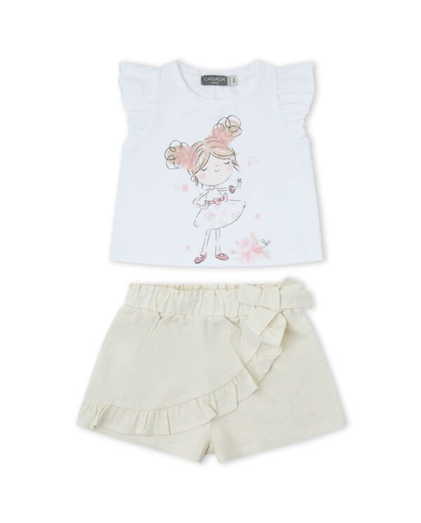 CONJUNTO FALDA NI&Ntilde;A BBBETTY - BLANCO - 24M