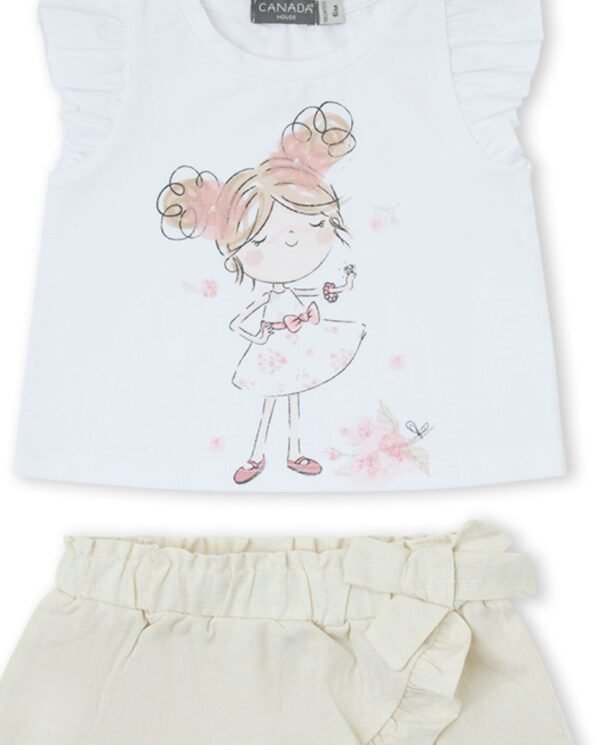CONJUNTO FALDA NI&Ntilde;A BBBETTY - BLANCO - 24M
