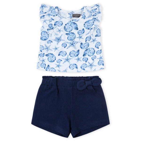 Conj. short ni&ntilde;a bbazzuro - azul - 4y