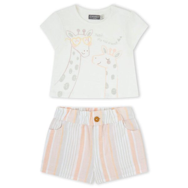 CONJUNTO SHORT NI&Ntilde;A BBDAWN - CRUDO - 4Y