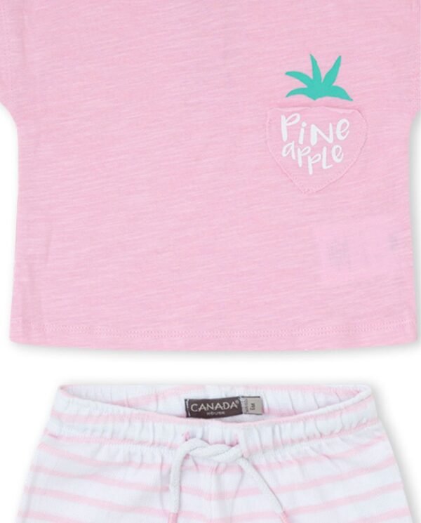 CONJUNTO SHORT NI&Ntilde;A BBFLAVOURS - ROSA - 24M