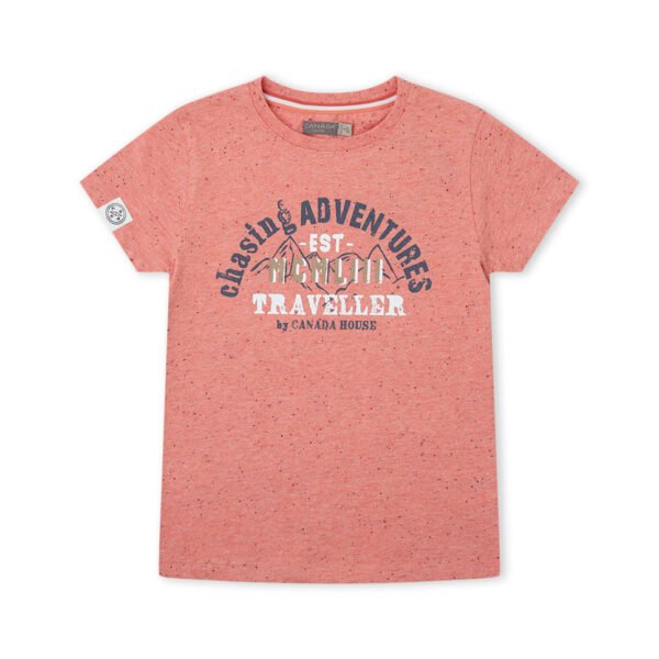 Camiseta ni&ntilde;o chasing - coral - 5y