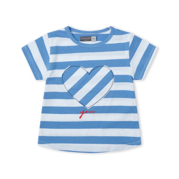 Camiseta ni&ntilde;a heart - azul - 8y