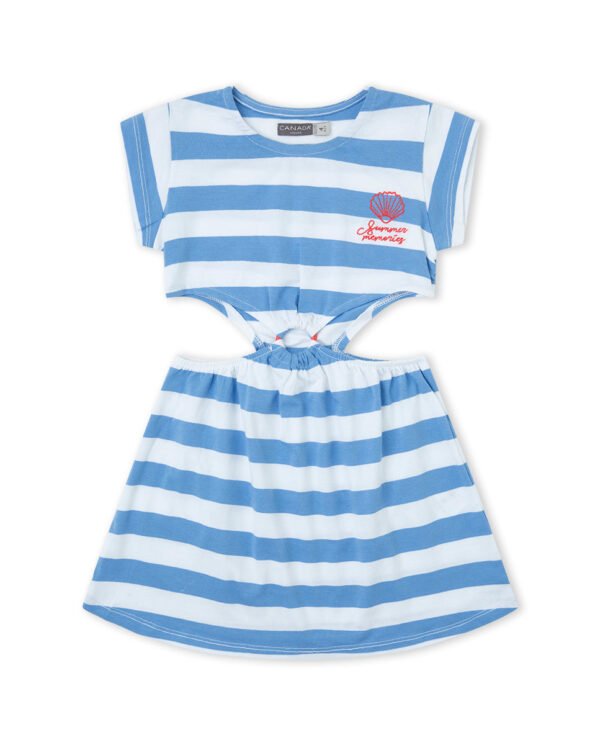 VESTIDO STRIP - AZUL - 7Y