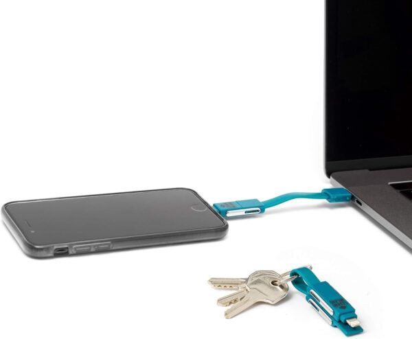 6-in-1 Keychain Charging Cable - Cavo Ric. Portachiavi 6 In 1 - Petrol