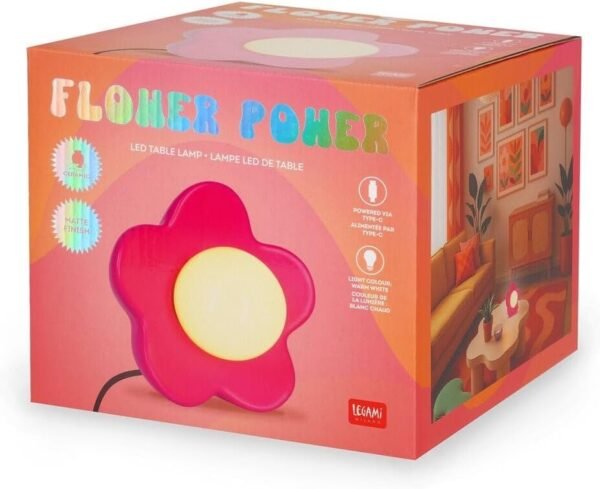FLOWER POWER - LAMPADA LED DA TAVOLO - MATTE PINK