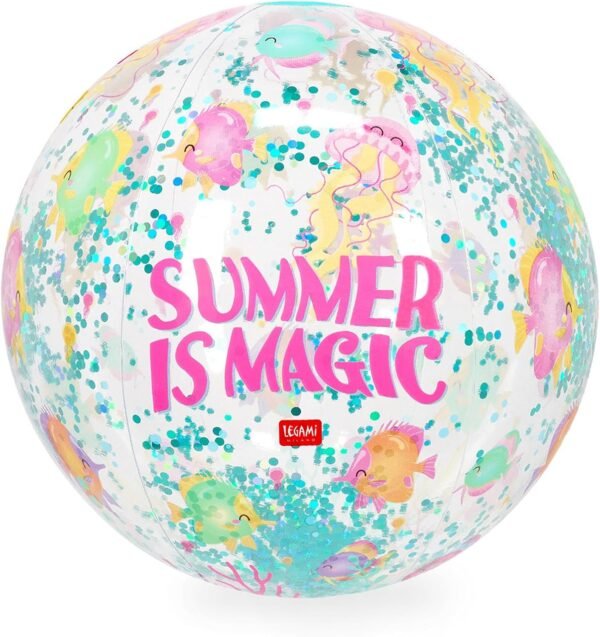GLITTER BEACH BALL - SUMMER IS MAGIC