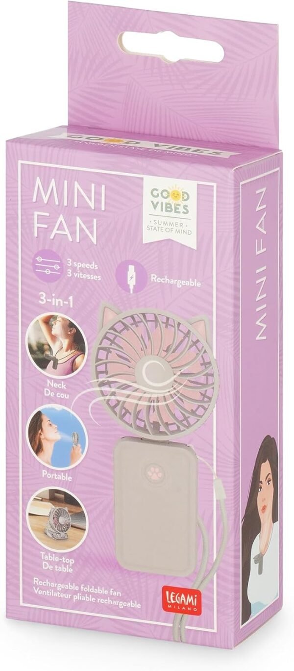 MINI FAN - VENTILATORE PIEGHEVOLE RIC. - KITTY