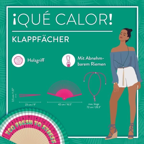 QUE CALOR! - VENTAGLIO PIEGHEVOLE - WATERMELON