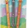 SET OF 3 ERASABLE GEL PENS - GOLDEN + BULLDOG + POODLE