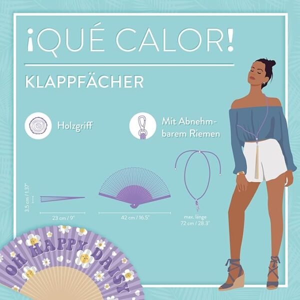 QUE CALOR! - VENTAGLIO PIEGHEVOLE - OH HAPPY DAISY
