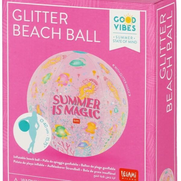GLITTER BEACH BALL - SUMMER IS MAGIC