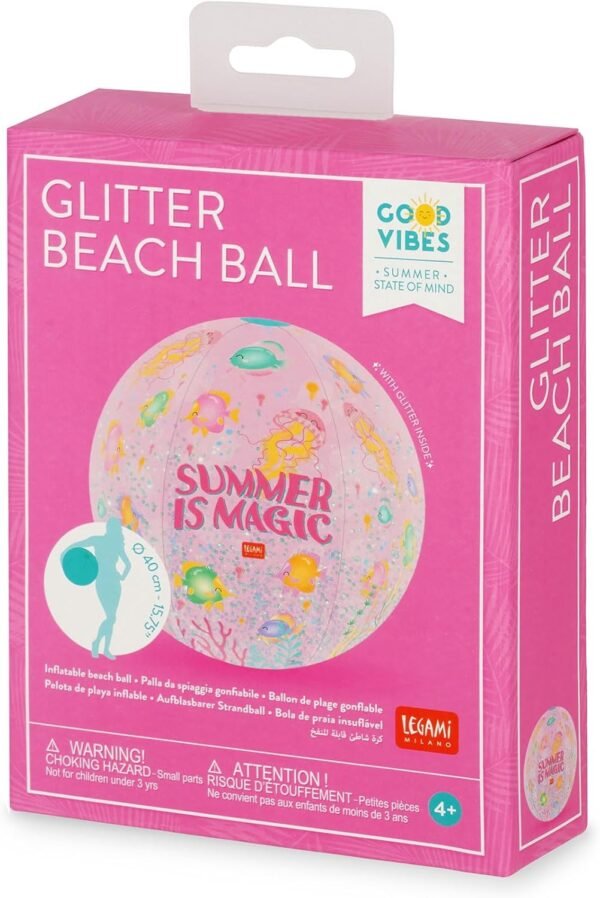 GLITTER BEACH BALL - SUMMER IS MAGIC
