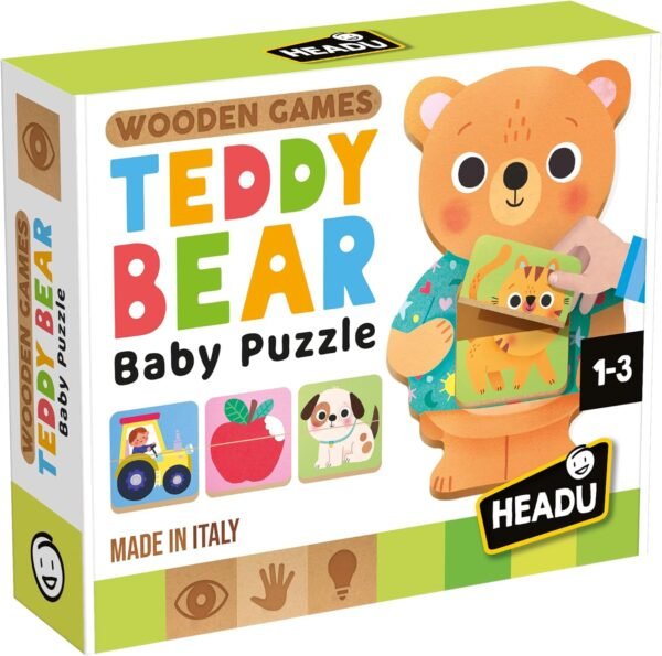 Wooden Game Teddy Bear Baby Puzzle