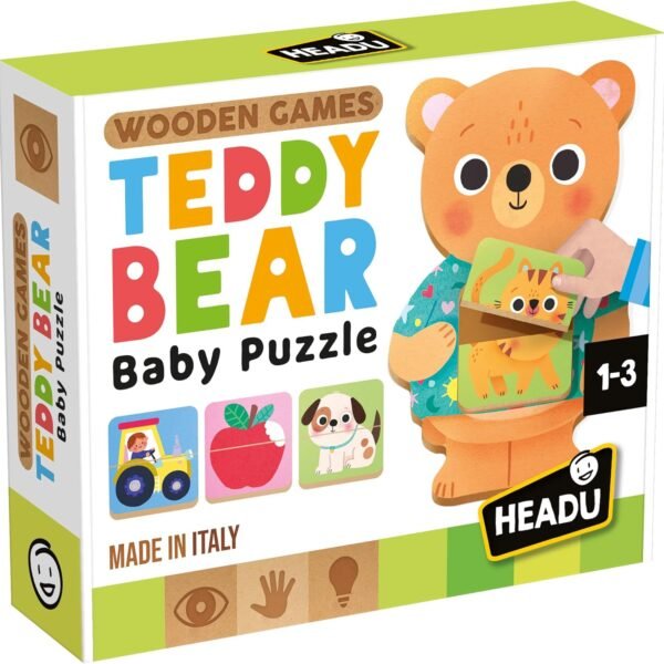 Wooden Game Teddy Bear Baby Puzzle