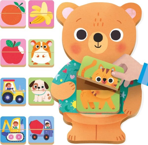 Wooden Game Teddy Bear Baby Puzzle