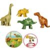 Manetico puzzle 4 dinos: Triceratops, Stegosaurus, T-Rex & Brachiosaurus