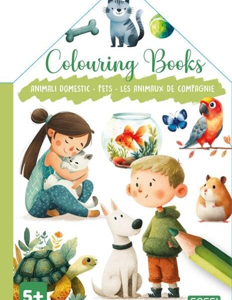 COLOURING BOOKS 5 Y - ANIMALI DOMESTICI (MULTILINGUA) AA.VV.