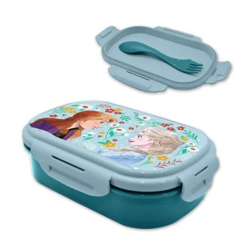 Rectangular lunch box with cutlery frozen
