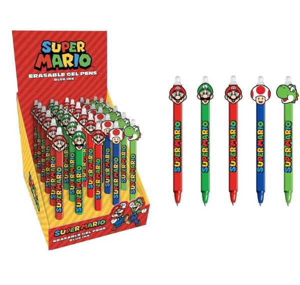Erasable ink gel pen super mario