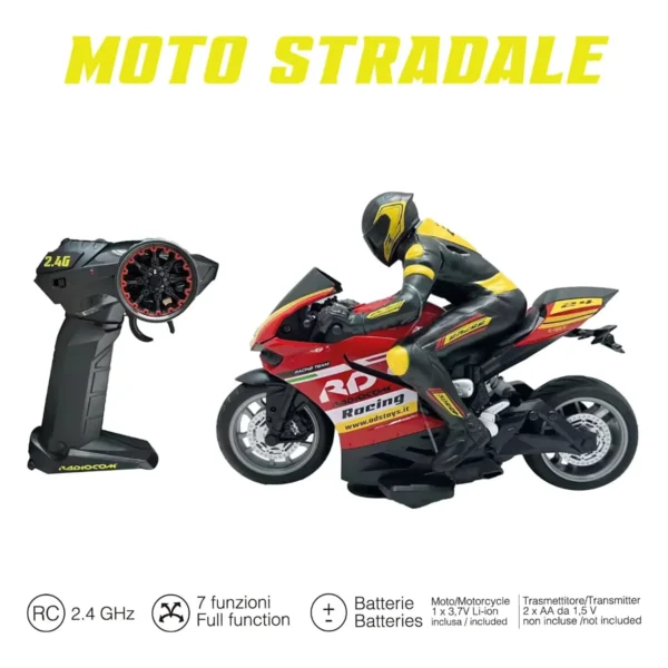RADIOCOM - MOTO STRADALE RC SCALA 1:10