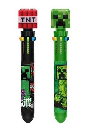 10 Colours pen with 3d topper minecraft