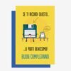 Biglietto d'auguri - greeting card - floppy disk