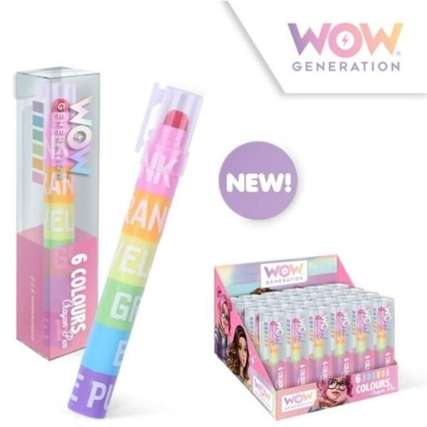 6 Colour crayon pens wow generation