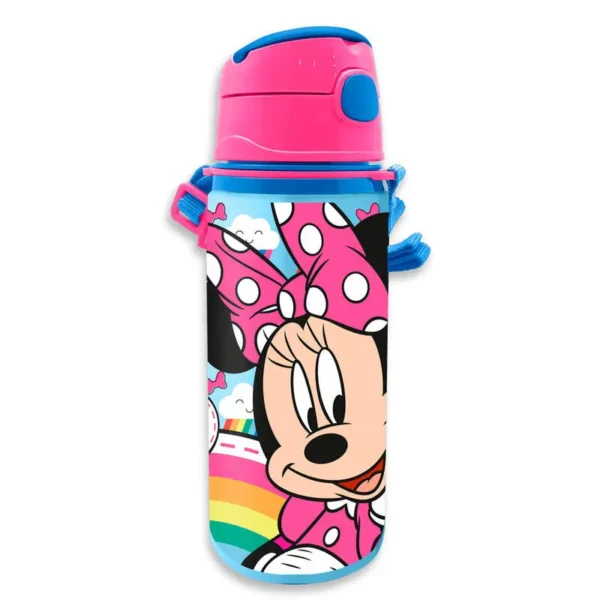 Aluminium water bottle with strap 600ml minnie