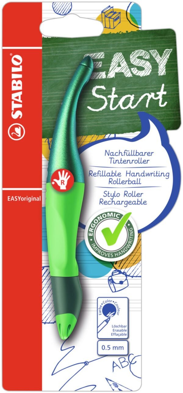 STABILO EASYoriginal Holograph Edition blister verde + 1 refill M blu