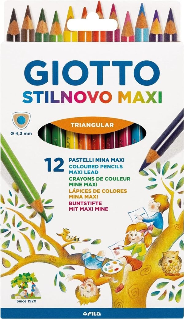 Confezione 12 matite colorate giotto stilnovo maxi