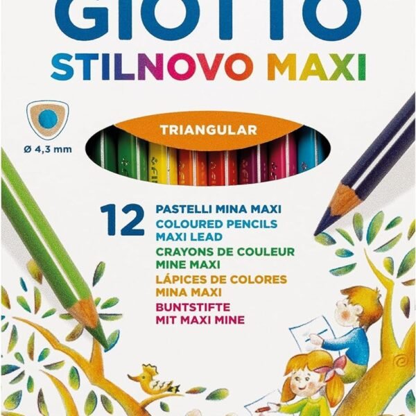 Confezione 12 matite colorate giotto stilnovo maxi