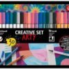 STABILO ARTY Creative Set scatola in metallo da 10 Pen 68 brush, 10 Pen 68 e 10 point 88