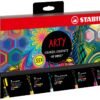 STABILO ARTY set punta in fibra: scatola in cartone da 55 pz ( 9 Pen 68 MAX, 12 pointMax, 11 Pen 68, 11 Pen 68 brush 12 point 88)