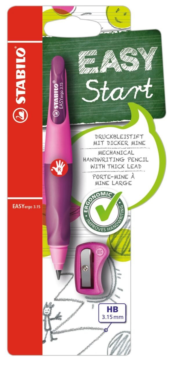STABILO EASYergo 3.15 blister rosa/lilla