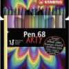 STABILO Pen 68 astuccio in cartone ARTY da 18 colori ass.