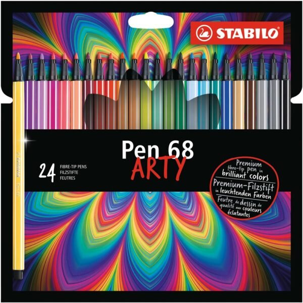 STABILO Pen 68 astuccio in cartone ARTY da 24 colori ass.