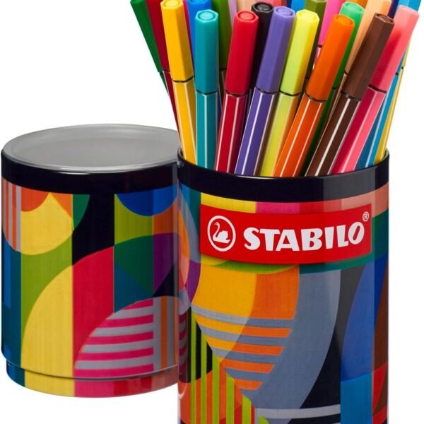 Stabilo pen 68 barattolo di metallo arty da 45 colori assortiti