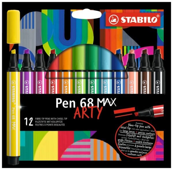 scu-72885.jpg STABILO Pen 68 MAX astuccio in cartone ARTY da 12 colori
(768/24, 58, 56, 48, 54, 33, 36, 57, 32, 26, 45, 46)