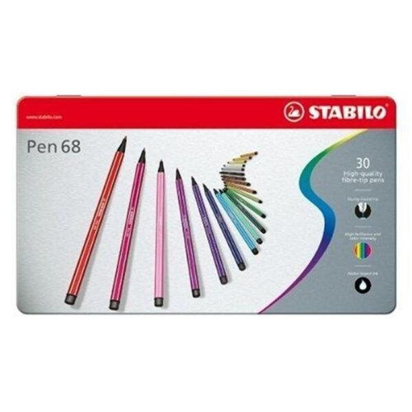scu-72894.jpg STABILO Pen 68 scatola in metallo ARTY da 30 colori ass.