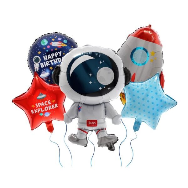 Set di 5 palloncini per festa - let's party! - space